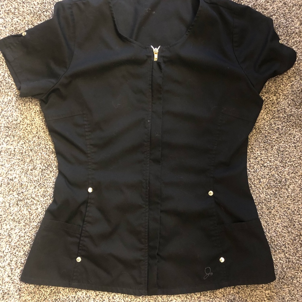 Small jaanuu black scrub top